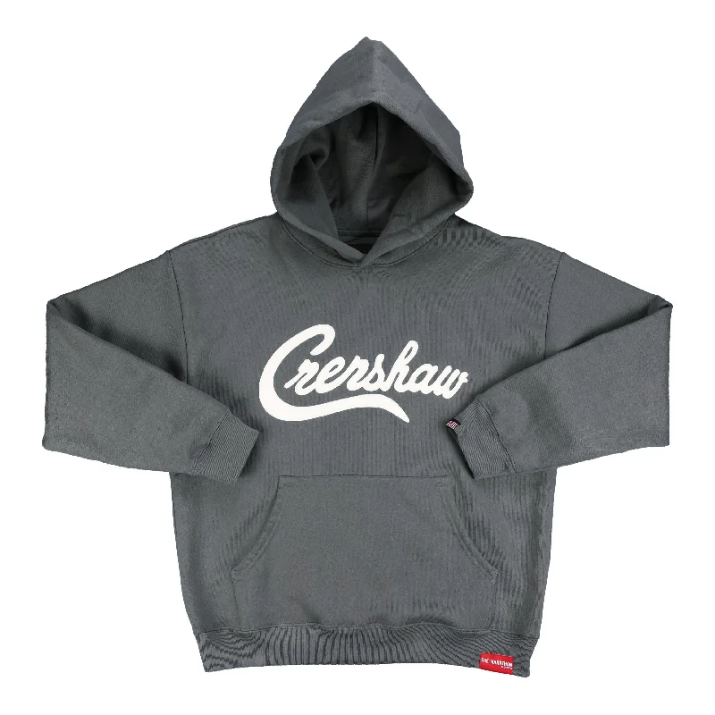 Crenshaw Hoodie - Slate Grey/White